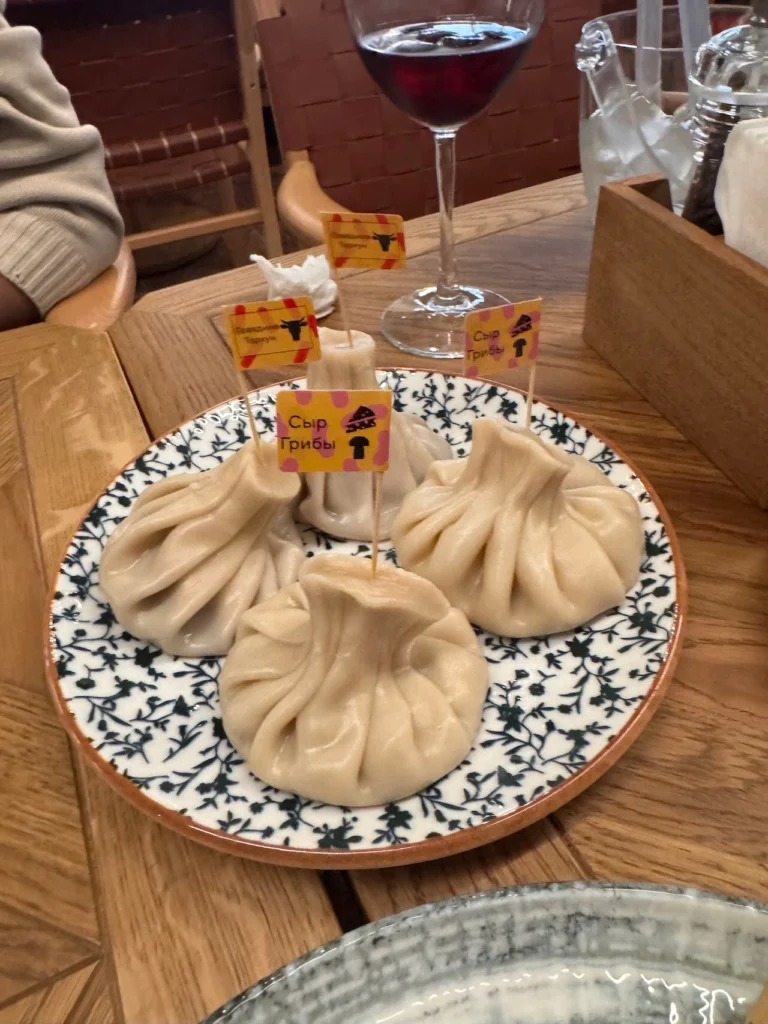 Restaurant Personazhi (Персонажи) in Volgograd: A Georgian Culinary Experience 4 Khinkali Another Georgian classic Khinkali are traditional dumplings filled with meat often beef or pork and spices