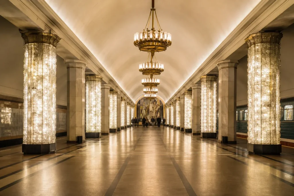 Avtovo Metro Station, Saint Petersburg: Glass Columns and Visit Tips
