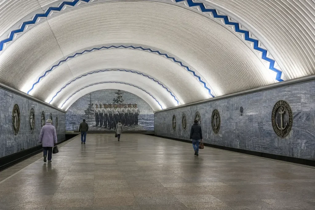 Baltiyskaya Metro Station, Saint Petersburg: Naval Theme Hall