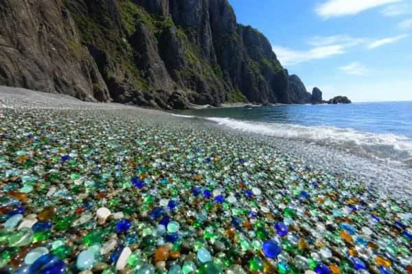 Glass Beach in Vladivostok: Soviet Waste Transformed into Glittering Shore