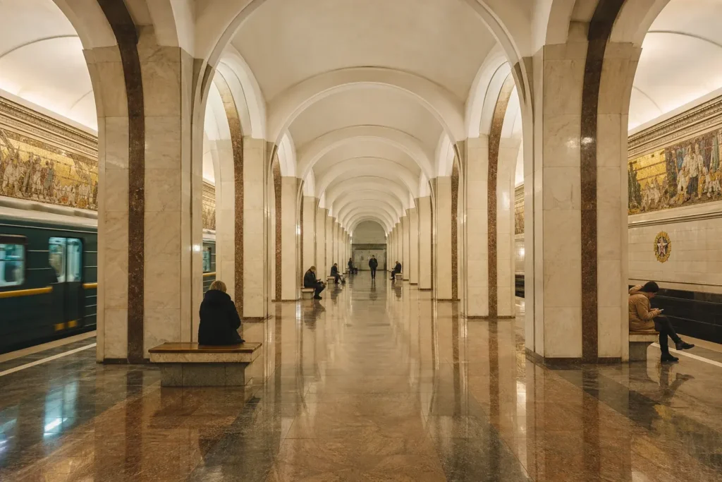 Gorny Institut Metro Station, Saint Petersburg: Line 4 Terminus
