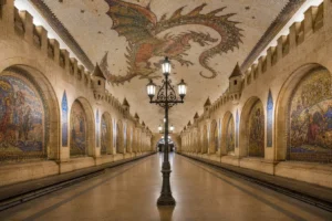 Kremlyovskaya, Kazan: Fortress-Style Metro Station by the Kremlin