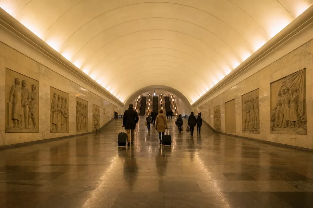 Ladozhskaya Metro Station, Saint Petersburg: Railway Link