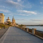 Lower Angara Embankment, Irkutsk: Moscow Gate and River Walk