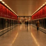 Mayakovskaya Metro Station, Saint Petersburg: Red Smalt Hall