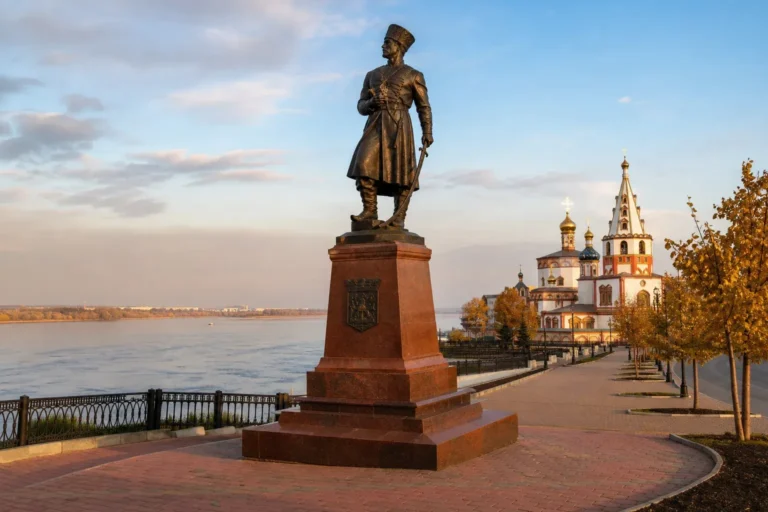 Monument to the Founders of Irkutsk: The Cossack on the Angara Bank