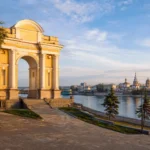Russia Triumphal Gates, Irkutsk: Yellow Arch on the Angara Embankment