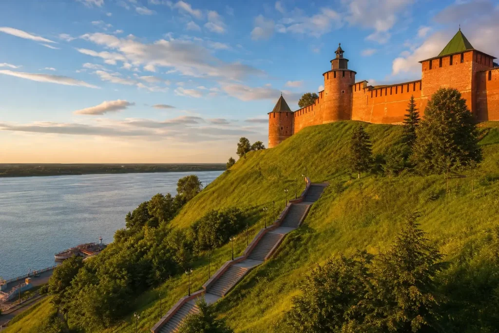 Nizhny Novgorod: Kremlin, Chkalov Stairs and the Volga-Oka Confluence