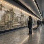 Obvodny Kanal Metro Station, Saint Petersburg: Canal Photo Panels