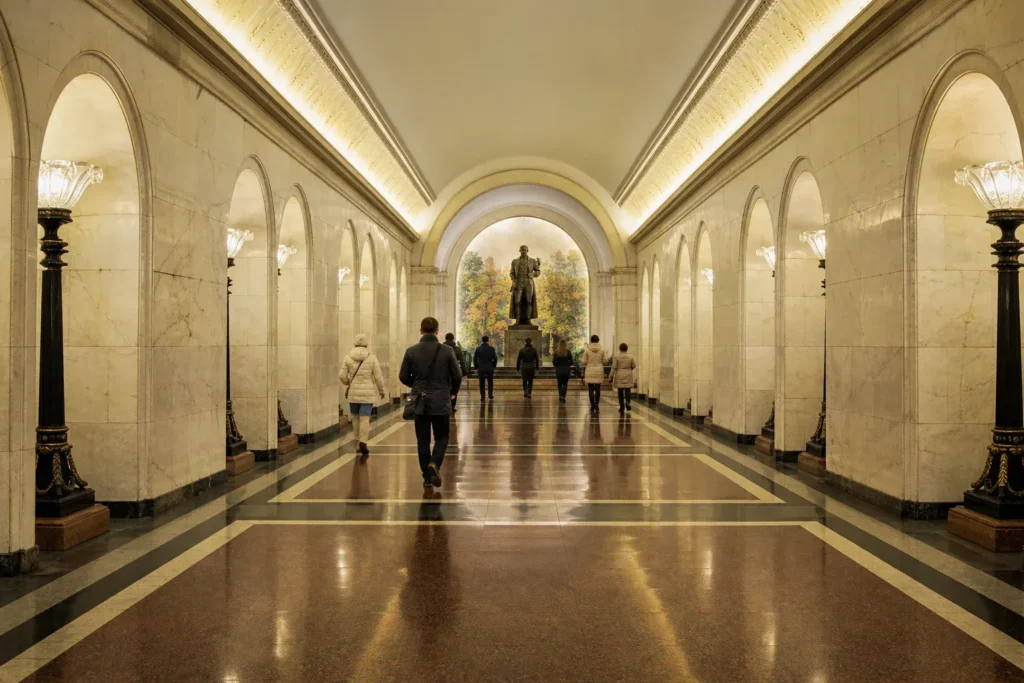 Pushkinskaya Metro Station, Saint Petersburg: Poet's Tribute