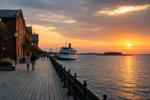 Sevkabel Port Pier, Saint Petersburg: Sunset Boats on the Gulf