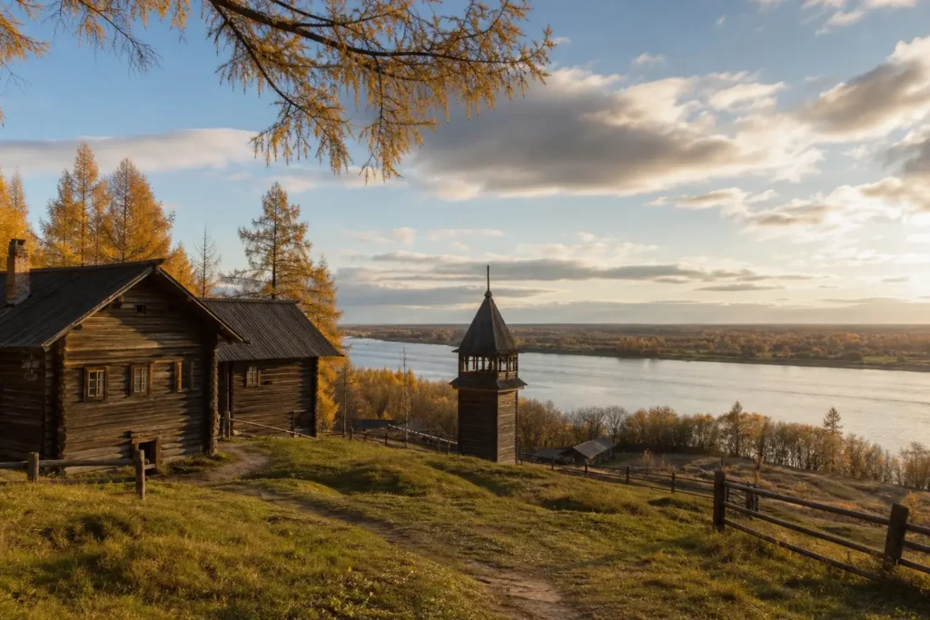 Taltsy Open-Air Museum Day Trip, Irkutsk: Wooden Buildings by the Angara