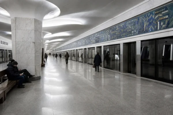 Vasileostrovskaya Metro Station, Saint Petersburg: Island Hub