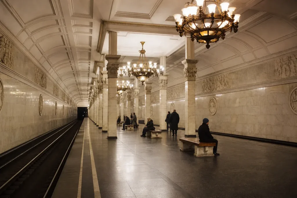Vladimirskaya Metro Station, Saint Petersburg: Line 1 Marble Hall