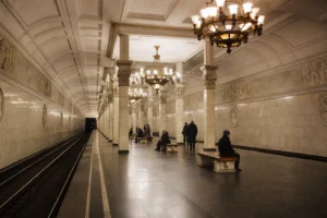 Vladimirskaya Metro Station, Saint Petersburg: Line 1 Marble Hall