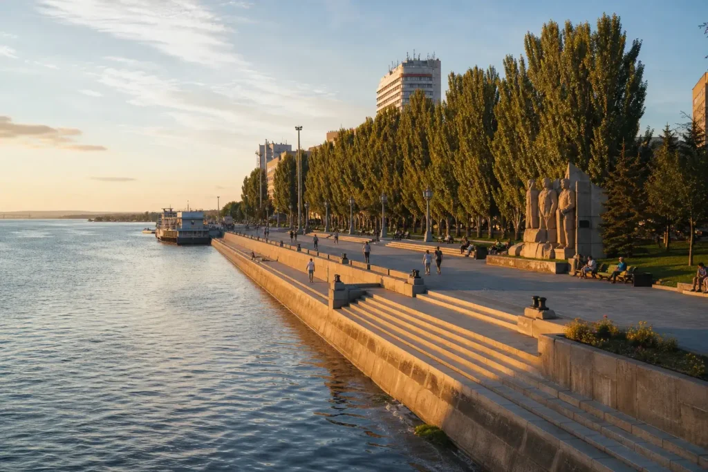 Volga Embankment and River Life, Volgograd: War Memorials and Riverside Walks