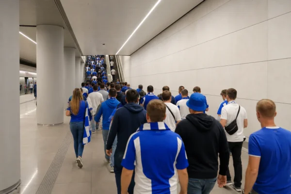 Zenit Metro Station, Saint Petersburg: Gazprom Arena Stop